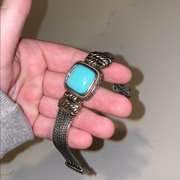 Turquoise/Silver Bracelet Vintage - Picture 2 of 3